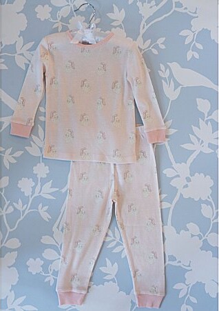 Edgehill Collection x The Broke Brooke Little Girls Harper Vintage Santa Pajama Set