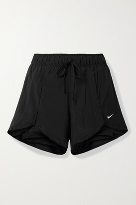 Nike Flex Essential Layered Shell And Stretch-jersey Shorts