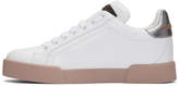 Thumbnail for your product : Dolce & Gabbana White and Pink Heart Patch Sneakers