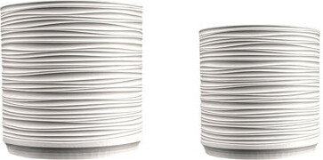 happimess Flo MidCentury Modern Indoor Ripple Eco-Friendly 3D Printed Planters with Drainage (Set of 2)