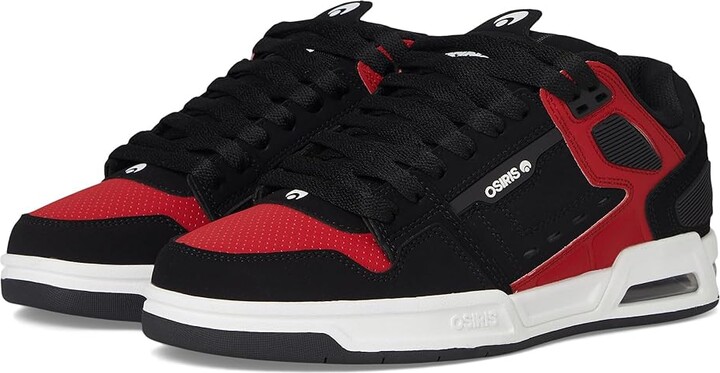 Osiris Peril Men's Skate Shoes Black/White/Red : 11.5 D - Medium, Synthetic