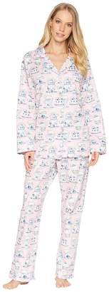 BedHead Pink Teacup Long Sleeve Long Pajama Set Women's Pajama Sets