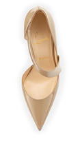 Thumbnail for your product : Christian Louboutin Ograde Cross-Strap Red-Sole Pump, Beige