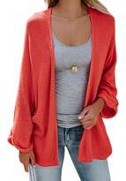 Thumbnail for your product : WO-STAR Womens Loose Open Front Long Sleeve Solid Color Knit Cardigans L
