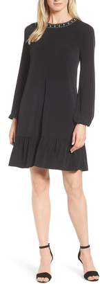 MICHAEL Michael Kors Studded Neck A-Line Dress
