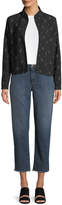 Thumbnail for your product : Eileen Fisher Plus Size High-Rise Slim Frayed-Hem Ankle Jeans