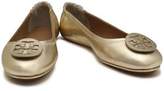 Thumbnail for your product : Tory Burch Embellished Metallic Leather Ballet Flats