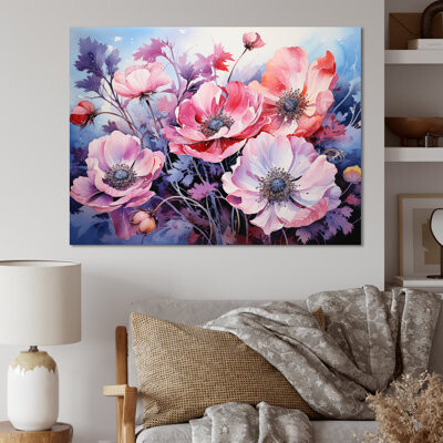 Red Barrel Studio Meadow Anemone Enchantment I On Canvas Print