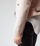 Thumbnail for your product : Reiss Mona TEXTURED LEATHER JACKET