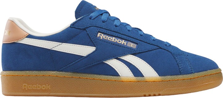 Reebok Club C Grounds UK Shoes, Men's, M5/W6.5, Clay/Blue