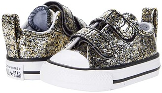 silver glitter converse infant