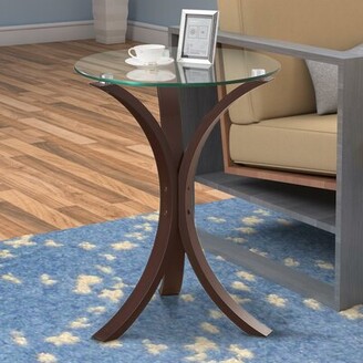 Balcony Gold 40x40x52cm Modern Bedside Table Coffee Table for Living Room H HOMEWINS Round Side Table Metal Double End Table with Detachable Tray Bedroom