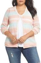 Thumbnail for your product : Foxcroft Laurie Stripe Open Stitch Cardigan