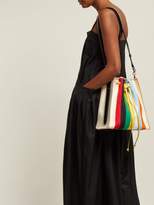 Thumbnail for your product : J.W.Anderson Striped Canvas Drawstring Bucket Bag - Womens - Multi