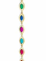 Thumbnail for your product : Andy Lif 18kt Yellow Gold 7 Colour Enamel Shoulder Duster Diamond Huggie Drop Earrings
