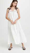 Thumbnail for your product : Area Shirred Maxi Dress with Contrast Crystal Straps