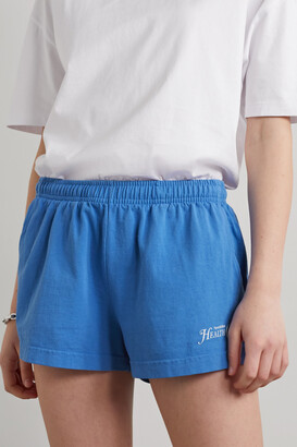 Sporty and Rich Printed Cotton-jersey Shorts