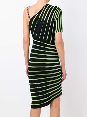 Fausto Puglisi asymmetric striped dress