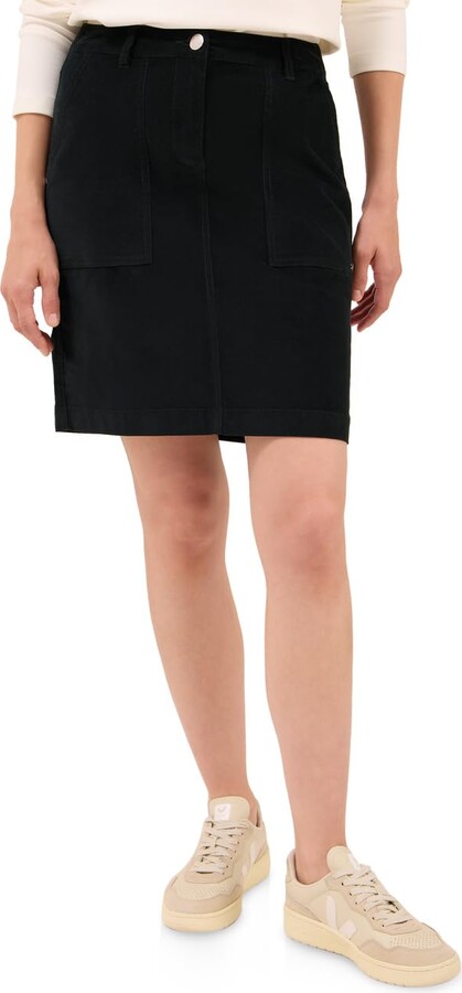 Amazon Black A Line Corduroy Skirt Knee Length Corduroy Skirt