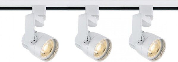 Satco Lighting 12W Angle Arm LED Track Lighting Kit in White
