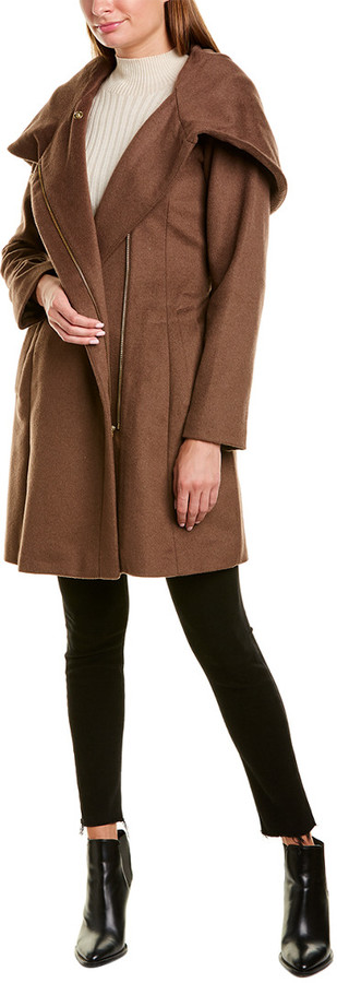 cole haan tie waist wool & alpaca blend wrap coat