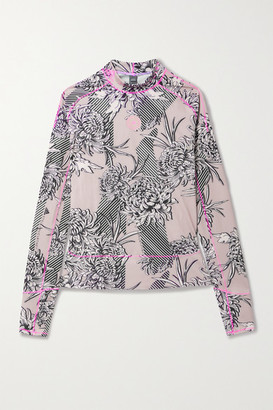 adidas by Stella McCartney Truepurpose Perforated Floral-print Recycled Stretch Top - Blush