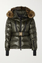 Thumbnail for your product : MONCLER GRENOBLE Bernin Hooded Faux Fur-trimmed Quilted Ripstop Down Jacket - Green