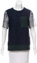 Thumbnail for your product : Jason Wu Grey by Embroidered Short Sleeve Top w/ Tags