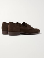 Thumbnail for your product : Kingsman + George Cleverley Suede Penny Loafers