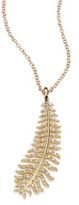 Thumbnail for your product : Mizuki Wings of Desire Diamond & 14K Yellow Gold Feather Charm Necklace