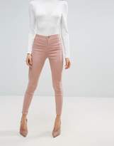 Thumbnail for your product : ASOS Rivington High Waist Denim Jeggings In Washed Pink