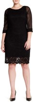 Thumbnail for your product : Marina Textured Lace Dress (Plus Size)