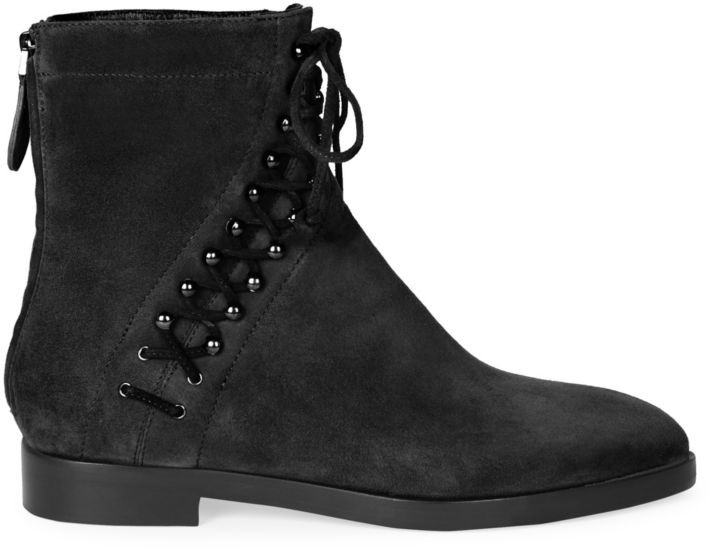 alaia lace up booties