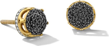 Zales 1/6 CT. T.w. Black Multi-Diamond Stud Earrings in 10K Gold
