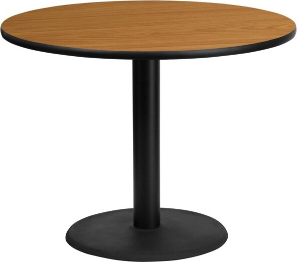 Flash Furniture FlashFurniture42''RoundNaturalLaminateTableTopwith24''RoundTableHeightBase