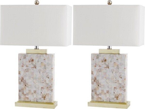 Safavieh ToryShellTableLamp(Setof2)-24.5InchHeight-LIT4107-Shell