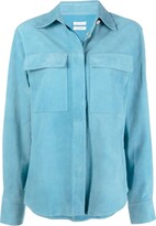 Button-Up Suede Shirt Jacket 