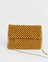 Thumbnail for your product : Pimkie beaded bag with chain strap in yellow