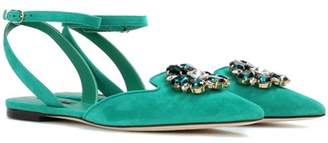 Dolce & Gabbana Bellucci embellished suede sandals