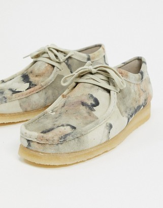 Clarks Originals wallabee shoes in camo