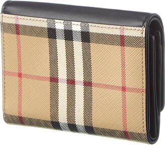 Burberry Somerset Check Canvas & Leather Card Case