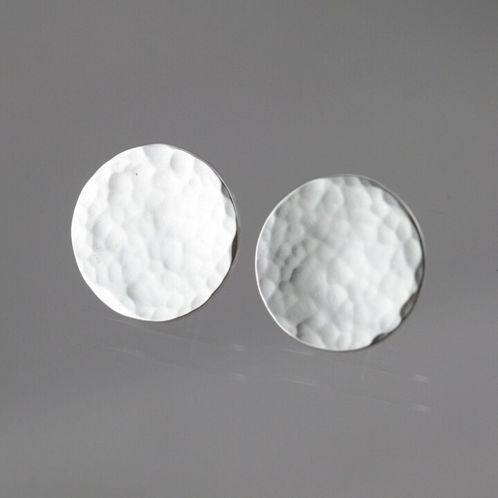 Etsy Hammered Disc Post Earring, Sm. in Sterling Silver