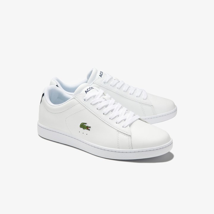 lacoste womens white leather trainers
