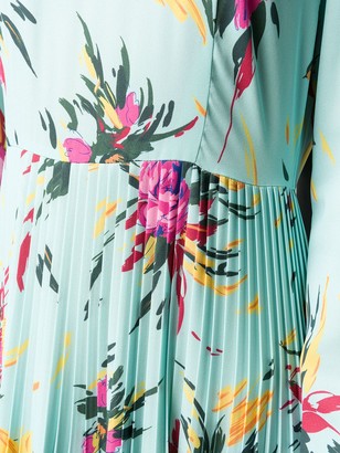 La DoubleJ Pleated Skirt Floral Print Dress