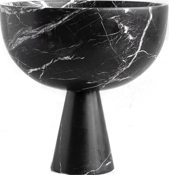 Kiwano Concept Black Marble Pedestal Bowl Large ShopStyle Dinner Plates