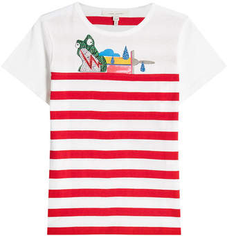 Marc Jacobs Printed Cotton T-Shirt with Embellishments
