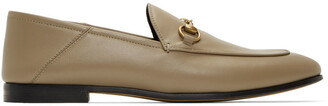 Gucci Taupe Brixton Loafers