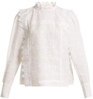 Isabel Marant Nutson Embroidered Blouse - Womens - White