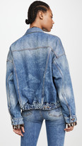 Thumbnail for your product : R 13 Oversized Cinched Waist Trucker Jacket