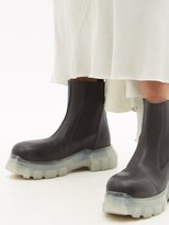 Thumbnail for your product : Rick Owens Beatle Bozo Chunky-sole Leather Chelsea Boots - Black White